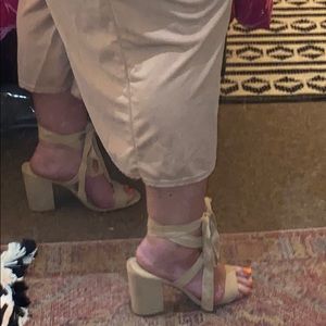 NWOT fashion nova ankle wrap sandals